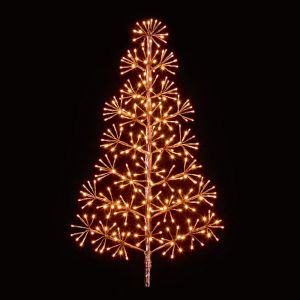 Premier Silver Wall Tree Christmas Light | Twinkling Wall Decoration