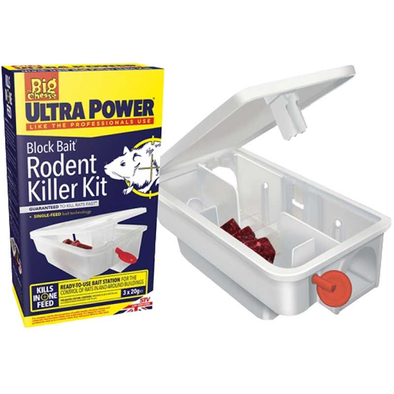 The Big Cheese - Ultra Power Block Bait Rodent Killer Kit