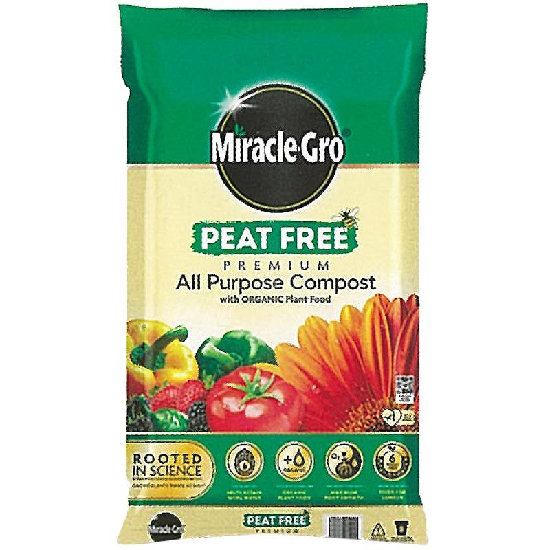 Miracle Gro Peat Free Premium All Purpose Compost With Organic Plant Food Peat Free Soil With Organic Feed