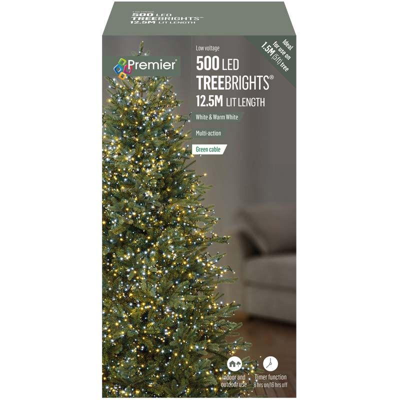 White Warm White Coloured Led Treebrights With Timer Mixed White Christmas Lights