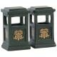 Lemax Green Trash Can (Set of 2) - Accessory