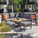 Hartman Asher Square Casual Dining Set with Adjustable Table