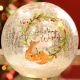 Festive Lit Crackle Effect Ball - Fox 15cm 