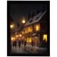 Lit Framed Christmas Canvas - Vintage Winter Street - 40x30cm
