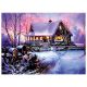 Premier Decorations - Winter cottage Scene LED Canvas