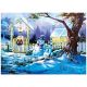 Premier Decorations - Snowman Scene LED Canvas