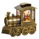 Premier Decorations - Gold train Santa water spinner 