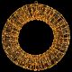 Double Frame Rose Gold Christmas Wreath with 600 Warm White LEDs - 45cm