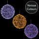 30cm Lit Hanging Ball Sculpture with LEDs - Colour Options