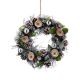 Lightly Snow Covered Pinecone Artificial Wreath  