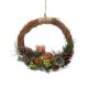 Natural Half Design with fox Artificial Christmas Wreath