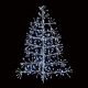 Premier Silver Twinkling Wall Tree - 90cm