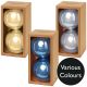 Pack of 2 x 15cm Shiny Shatterproof Christmas Baubles - Colour Options